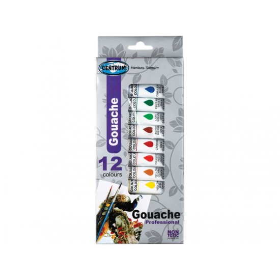 Τέμπερες Centrum Gouache Professional ΣΕΤ 12 ΧΡΩΜΑΤΩΝ (12 ml)